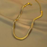 Snake Herringbone Necklace