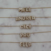 Mini Bubble Initial Necklaces