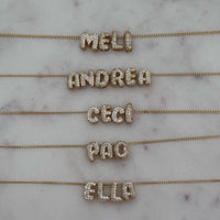 Mini Bubble Initial Necklaces