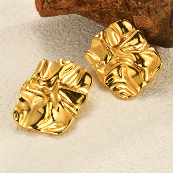 Vintage Textured Studs Earrings